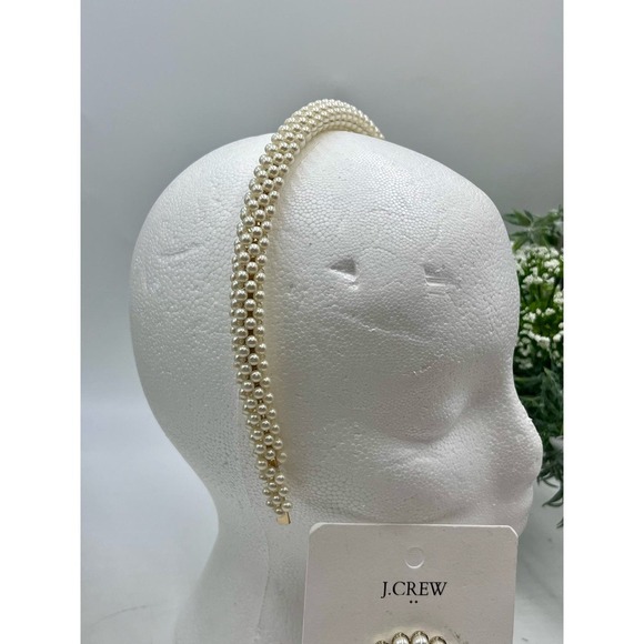 J. Crew Faux Pearl Headband and Faux Pearl Round Barrette Hair 24.50 Bundle‎ New main image 5